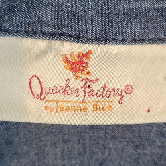 Quacker Factory SUNFLOWER  embroidered rhinestones shirt Size Large Button Down - Picture 6 of 13